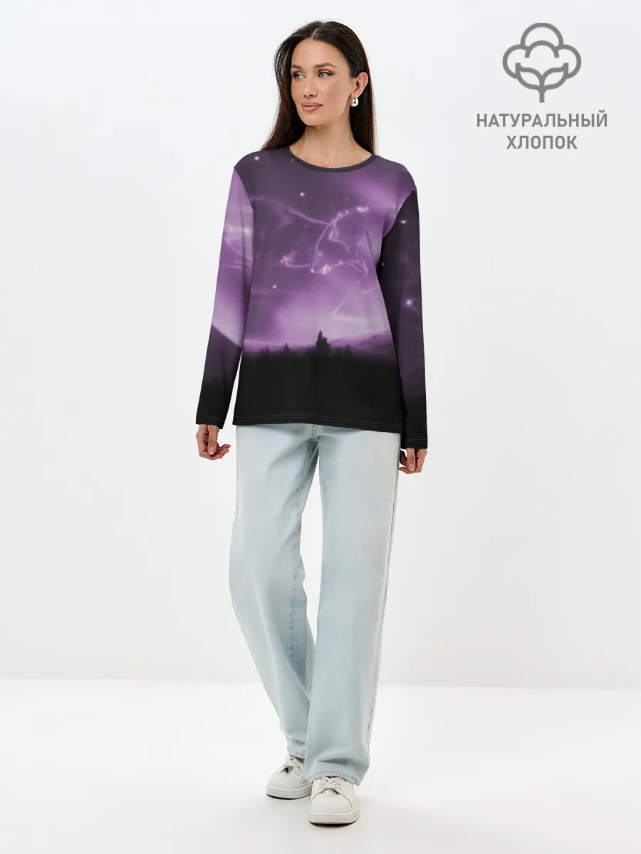 Лонгслив женский. Хлопок / ВОЛКИ СОЗВЕЗДИЯ