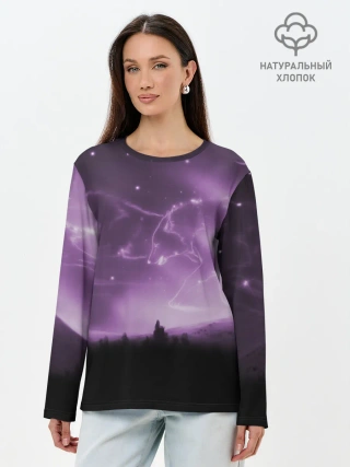 Лонгслив женский. Хлопок / ВОЛКИ СОЗВЕЗДИЯ