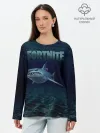 Лонгслив женский. Хлопок / Loot Shark Fortnite