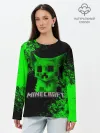 Лонгслив женский. Хлопок / MINECRAFT CAT