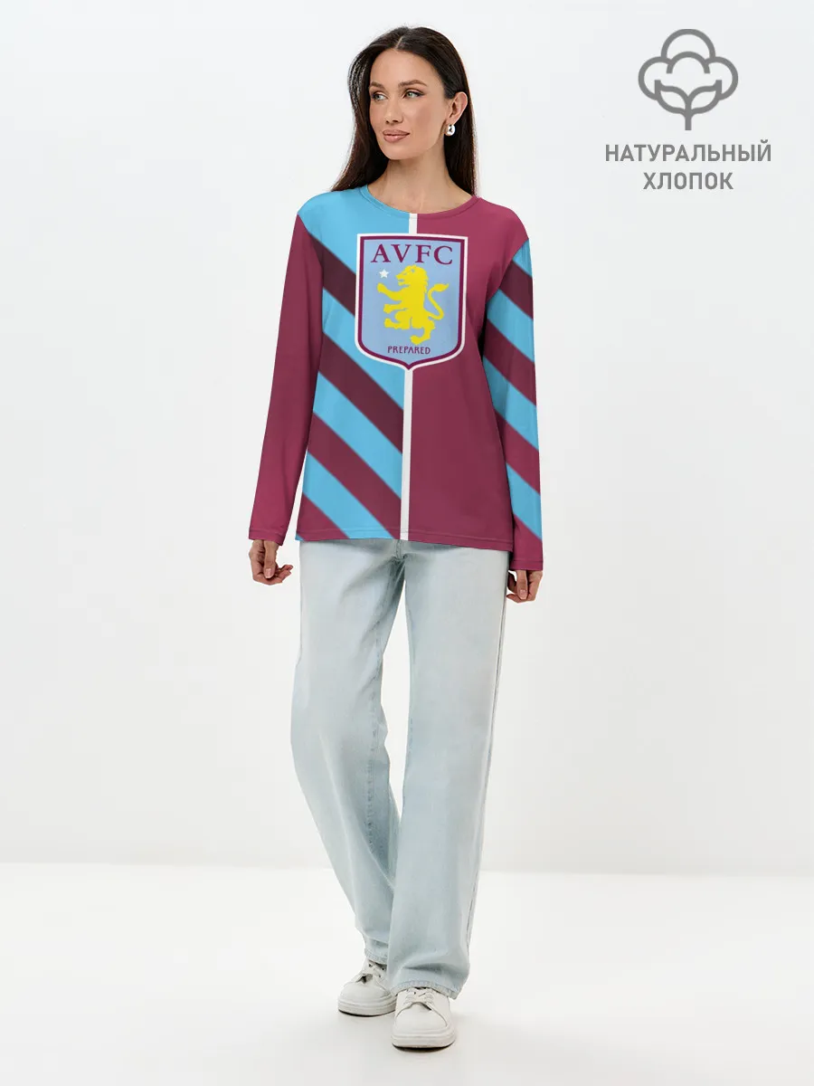 Лонгслив женский. Хлопок / Астон Вилла