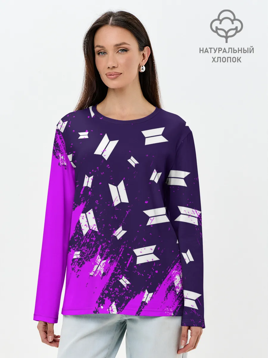 Лонгслив женский. Хлопок / BTS / БТС