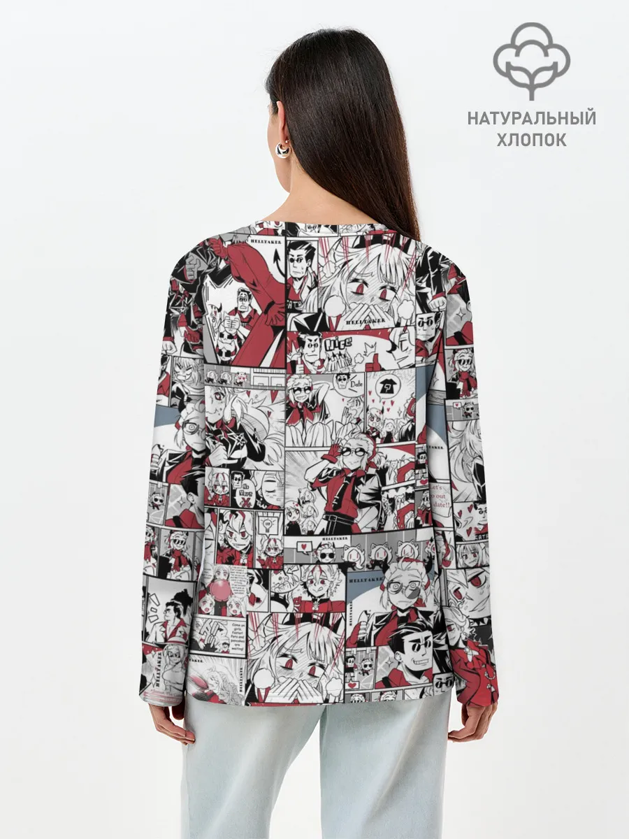 Лонгслив женский. Хлопок / HELLTAKER