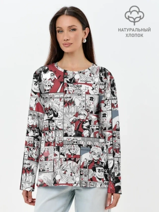 Лонгслив женский. Хлопок / HELLTAKER