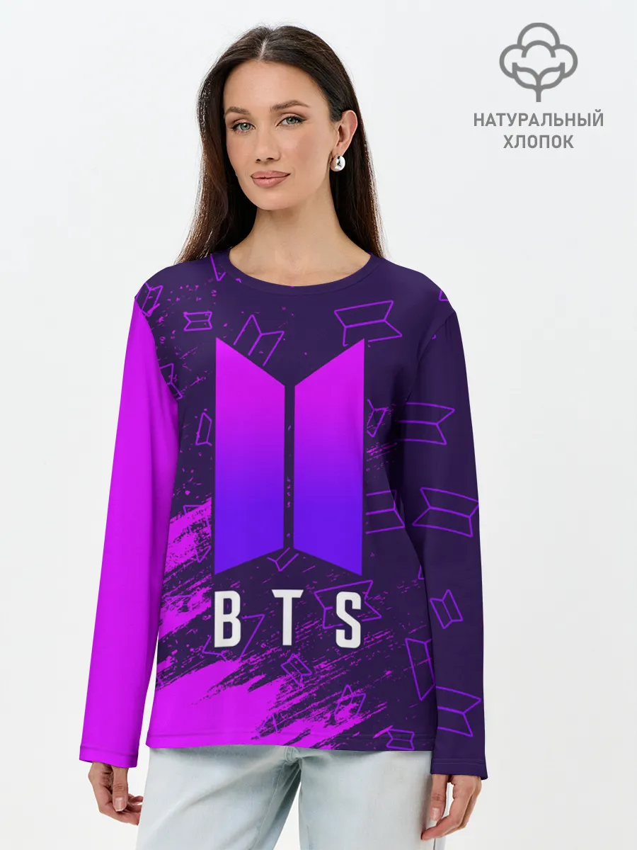 Лонгслив женский. Хлопок / BTS / БТС