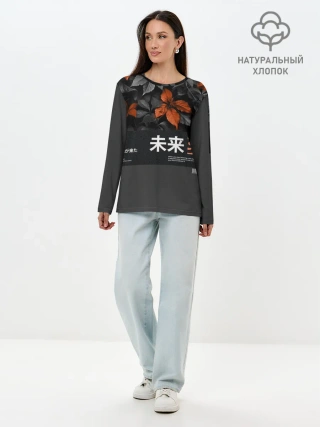 Лонгслив женский. Хлопок / Orange Japan