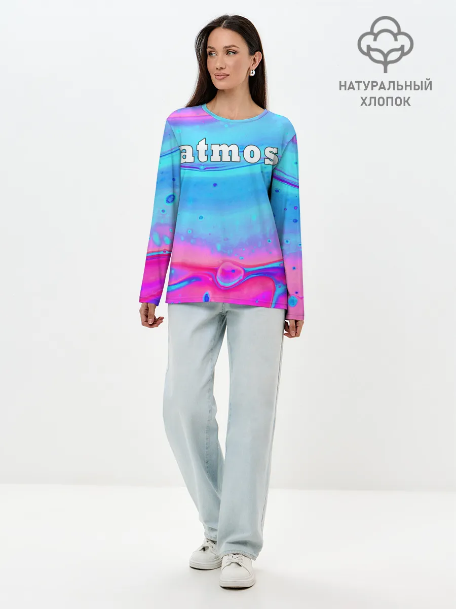 Лонгслив женский. Хлопок / Атмосфера