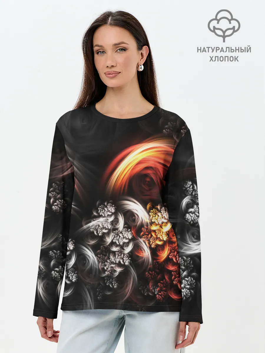 Лонгслив женский. Хлопок / FRACTALS