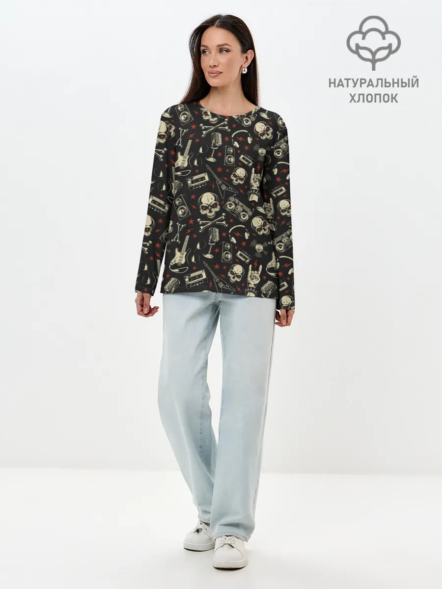 Лонгслив женский. Хлопок / Heavy Metal