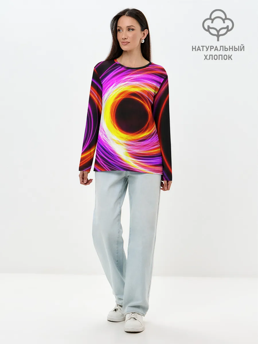 Лонгслив женский. Хлопок / ИСКРЫ