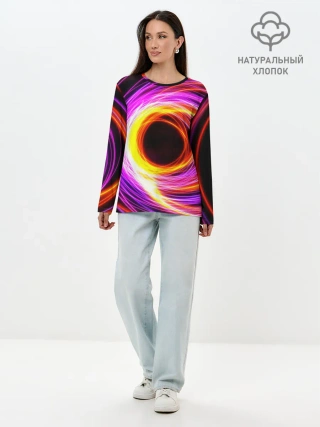Лонгслив женский. Хлопок / ИСКРЫ