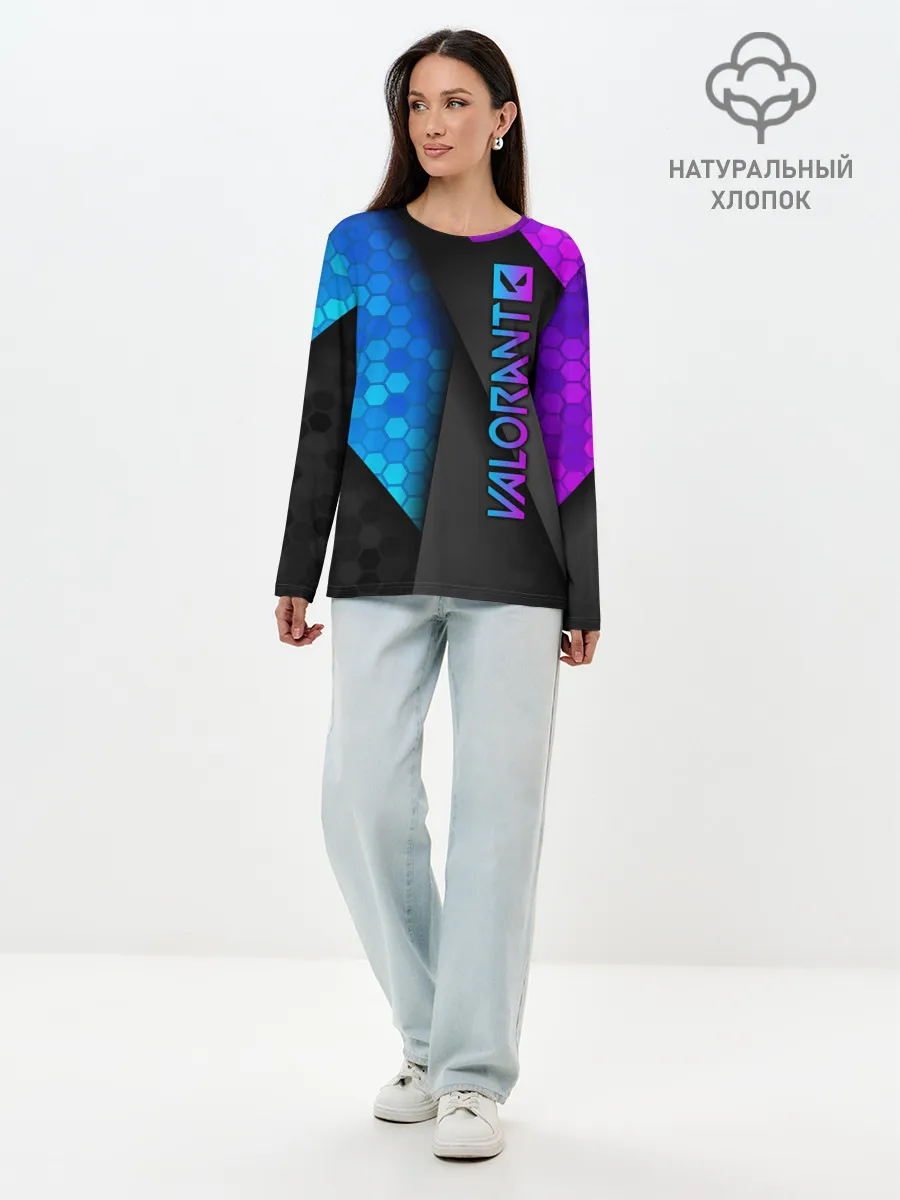 Лонгслив женский. Хлопок / Valorant
