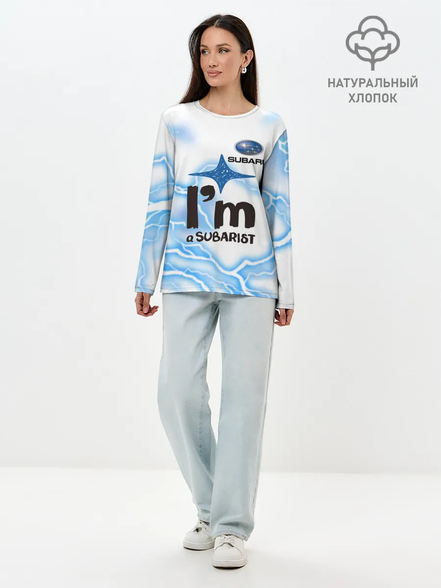 Лонгслив женский. Хлопок / SUBARU