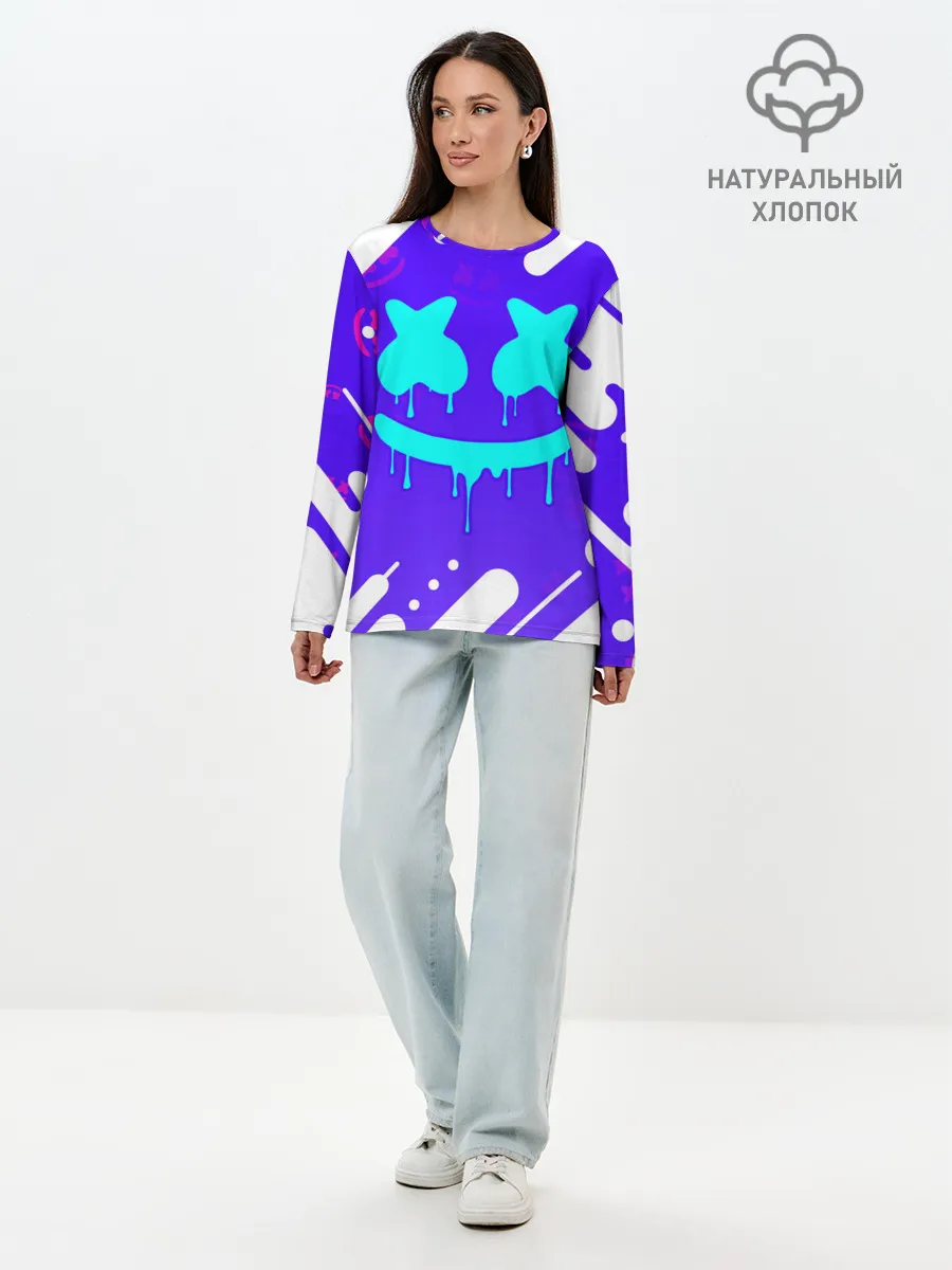 Лонгслив женский. Хлопок / MARSHMELLO / МАРШМЕЛЛОУ