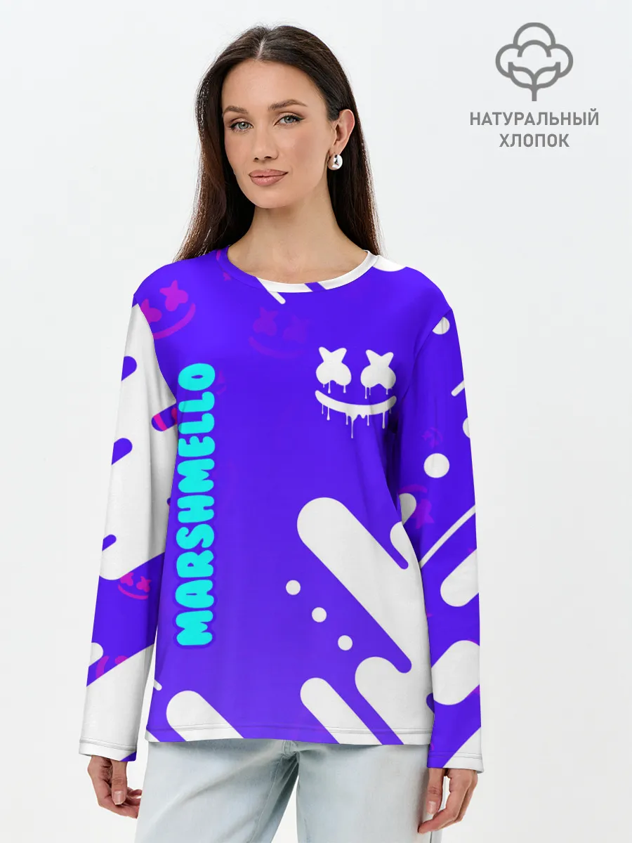 Лонгслив женский. Хлопок / MARSHMELLO / МАРШМЕЛЛОУ