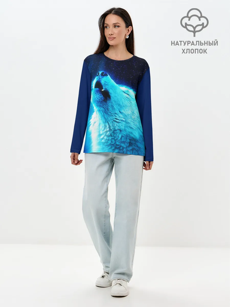 Лонгслив женский. Хлопок / ВОЛЧИЙ ВОЙ