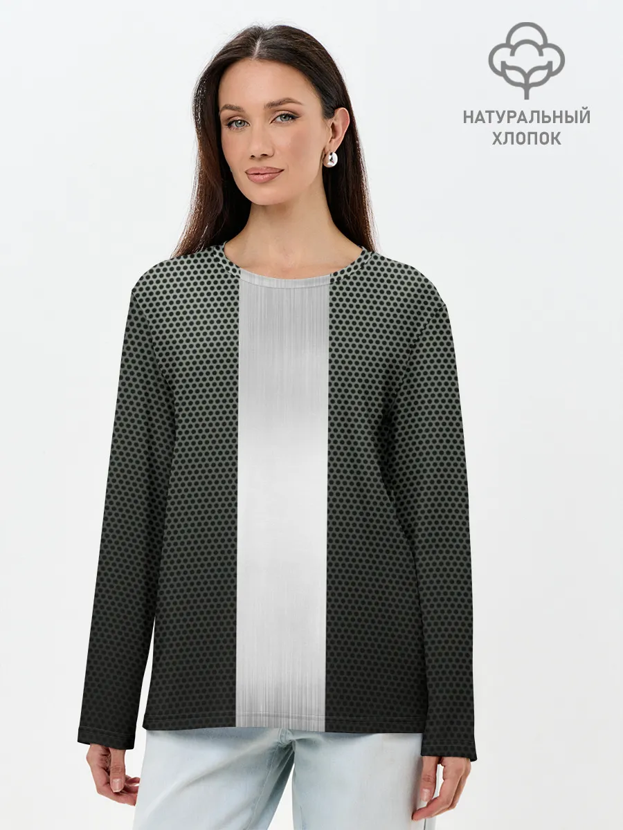 Лонгслив женский. Хлопок / Карбоновый занавес