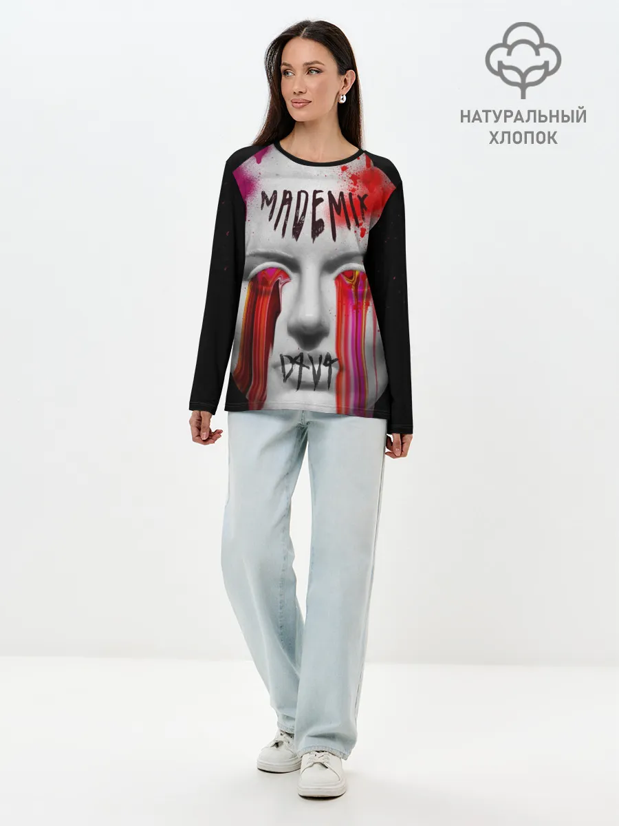 Лонгслив женский. Хлопок / Вандалы арт