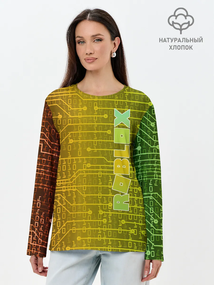 Лонгслив женский. Хлопок / Roblox