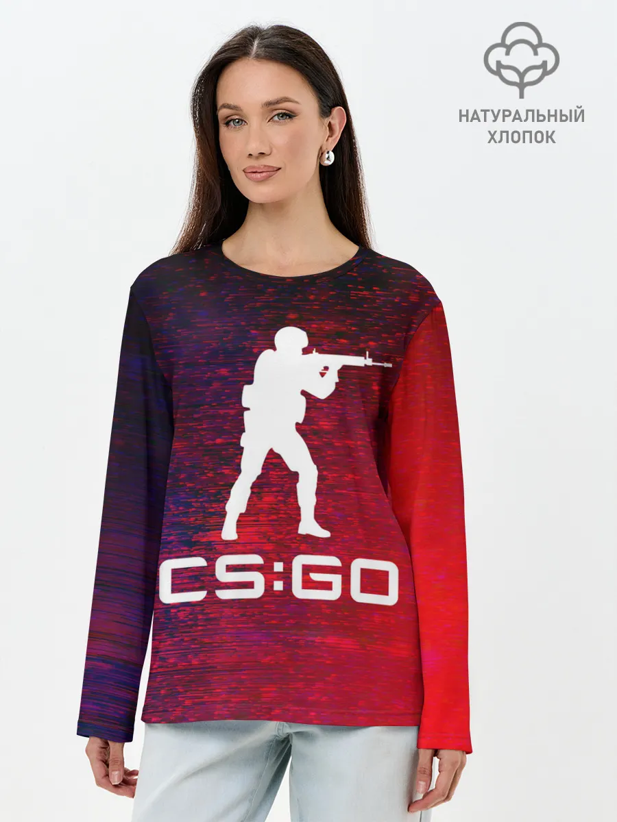 Лонгслив женский. Хлопок / CS GO | КС ГО