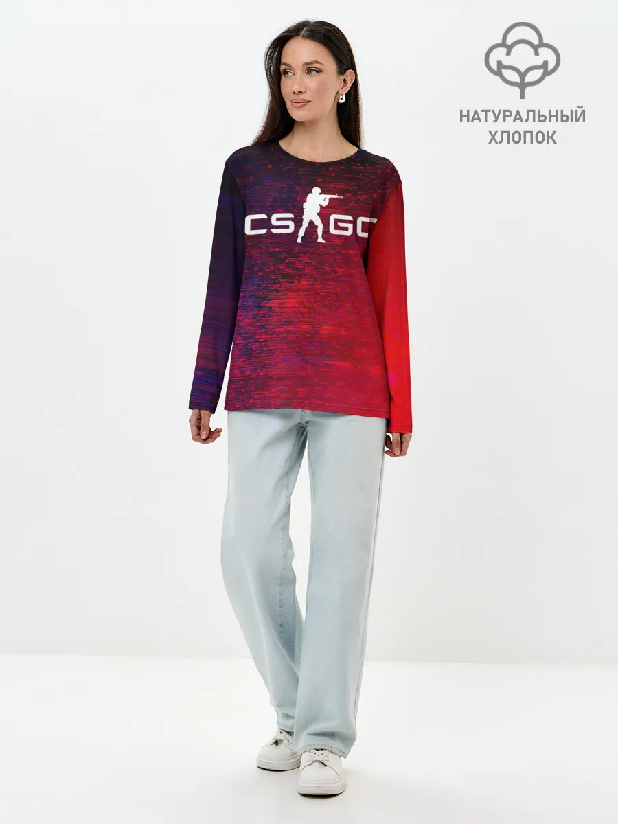 Лонгслив женский. Хлопок / CS GO | КС ГО