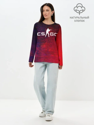 Лонгслив женский. Хлопок / CS GO | КС ГО