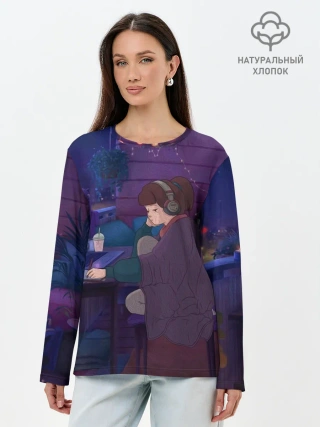 Лонгслив женский. Хлопок / ЛЕТО