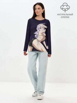 Лонгслив женский. Хлопок / Миражанна