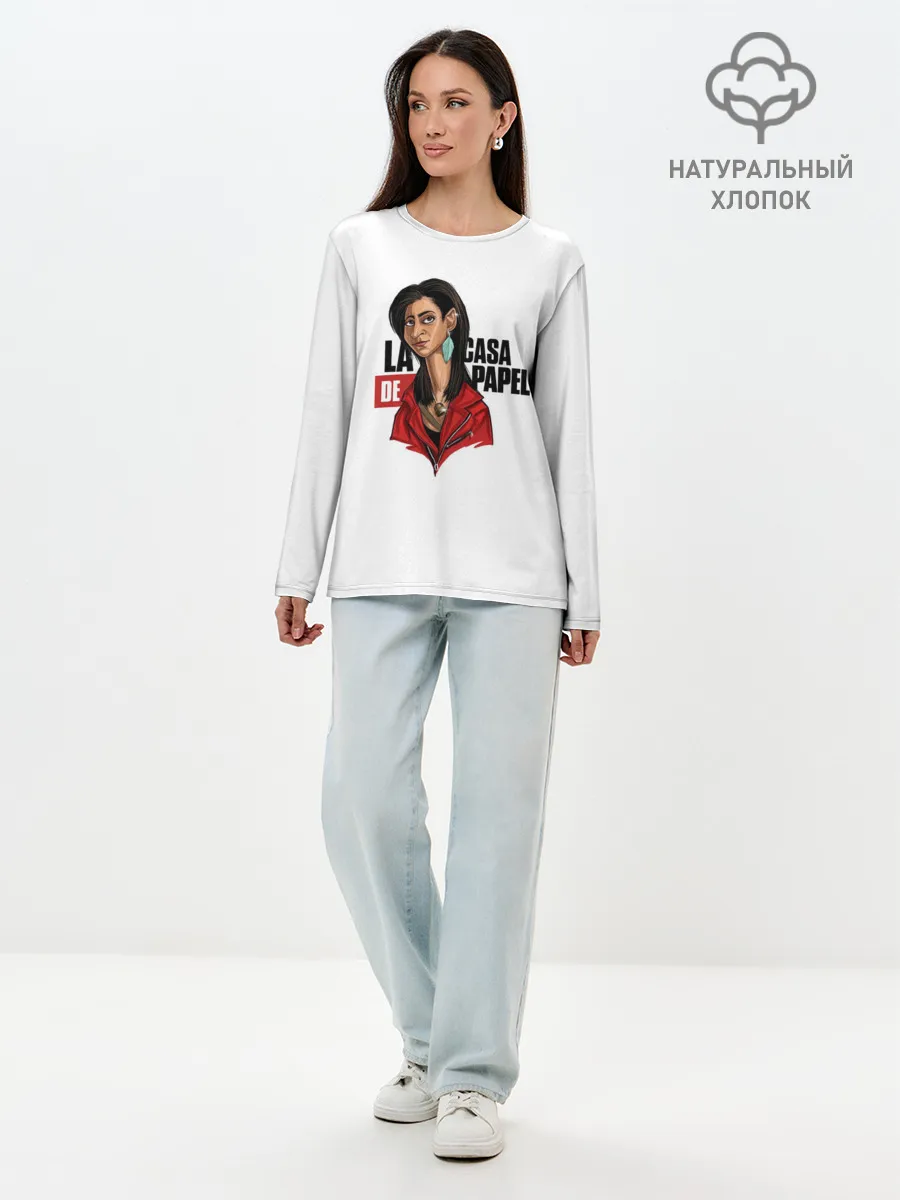 Лонгслив женский. Хлопок / БУМАЖНЫЙ ДОМ
