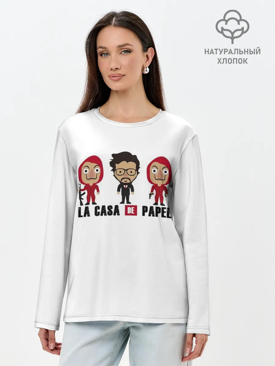 Лонгслив женский. Хлопок / БУМАЖНЫЙ ДОМ