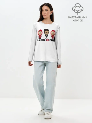 Лонгслив женский. Хлопок / БУМАЖНЫЙ ДОМ