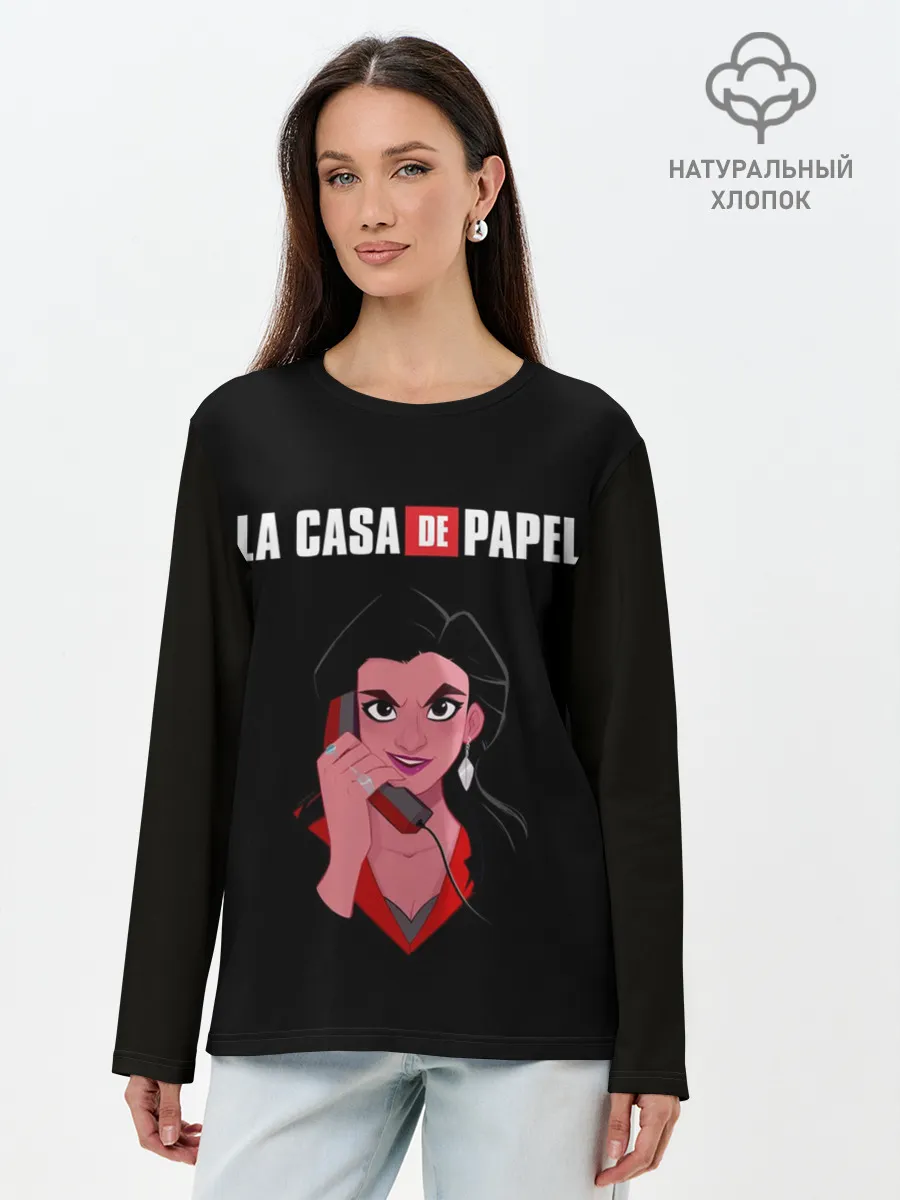 Лонгслив женский. Хлопок / БУМАЖНЫЙ ДОМ