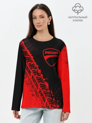 Лонгслив женский. Хлопок / DUCATI [3]