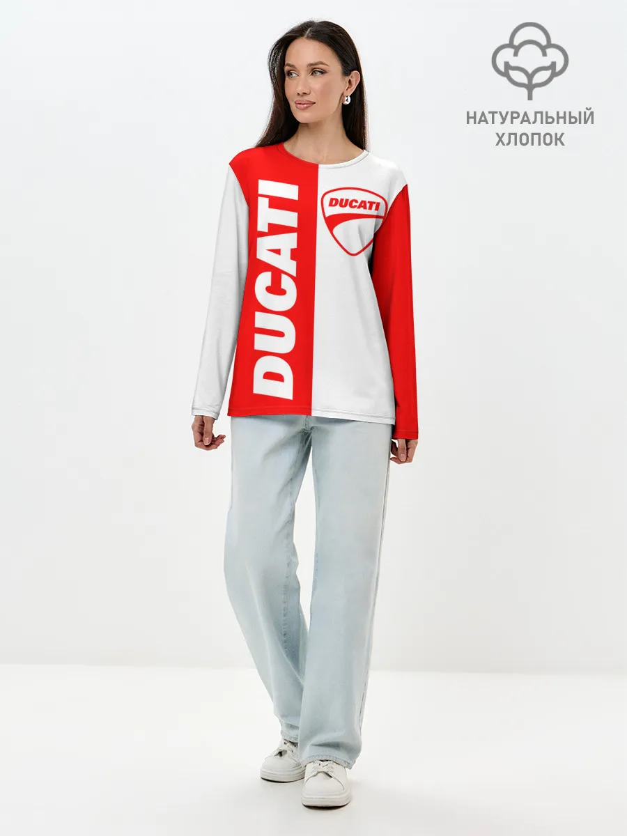 Лонгслив женский. Хлопок / DUCATI [4]