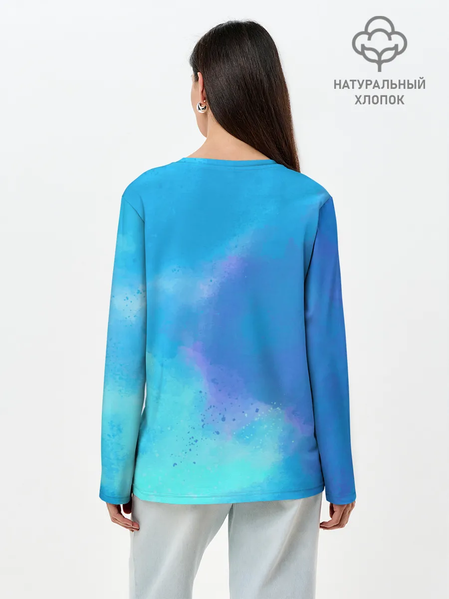 Лонгслив женский. Хлопок / Унесенные призраками Хаку