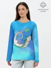 Лонгслив женский. Хлопок / Унесенные призраками Хаку