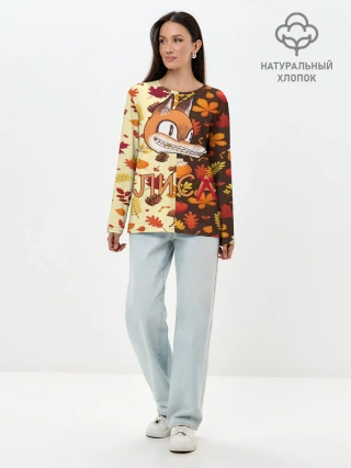 Лонгслив женский. Хлопок / Хитрый Лис