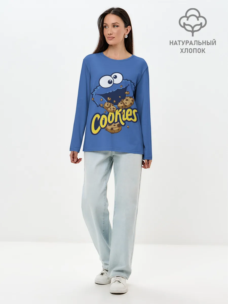 Лонгслив женский. Хлопок / Cookies