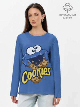 Лонгслив женский. Хлопок / Cookies