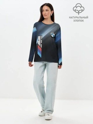 Лонгслив женский. Хлопок / BMW