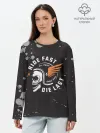 Лонгслив женский. Хлопок / RIDE FAST - DIE LAST | МОТО ЖИЗНЬ