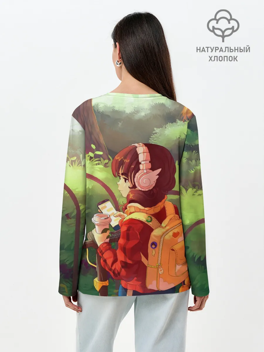 Лонгслив женский. Хлопок / STUDY GIRL