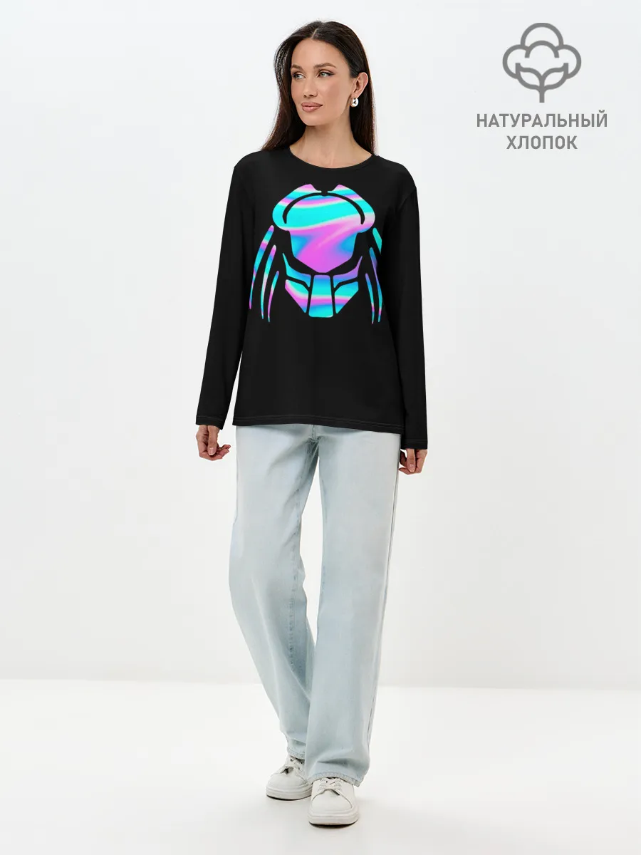 Лонгслив женский. Хлопок / Predator