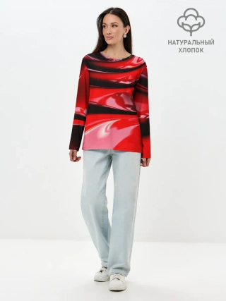 Лонгслив женский. Хлопок / ТЕКСТУРА