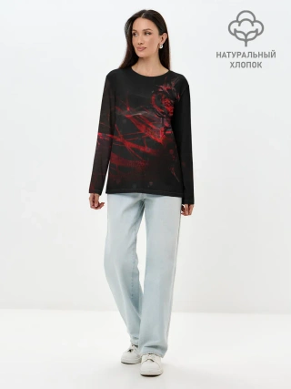 Лонгслив женский. Хлопок / DIGITAL 3D