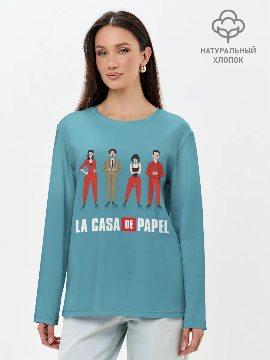Лонгслив женский. Хлопок / БУМАЖНЫЙ ДОМ
