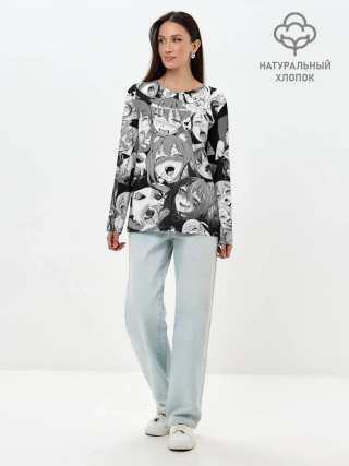 Лонгслив женский. Хлопок / СЕНПАЙ / SENPAI