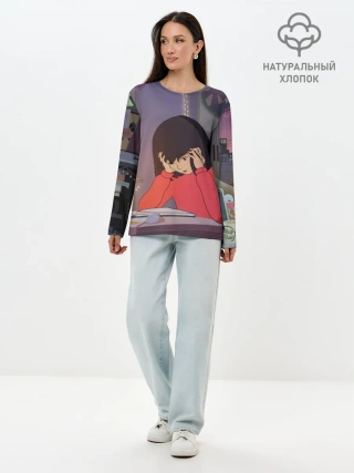 Лонгслив женский. Хлопок / Экзамены