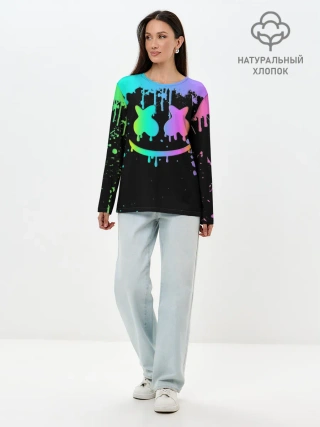 Лонгслив женский. Хлопок / MARSHMELLO