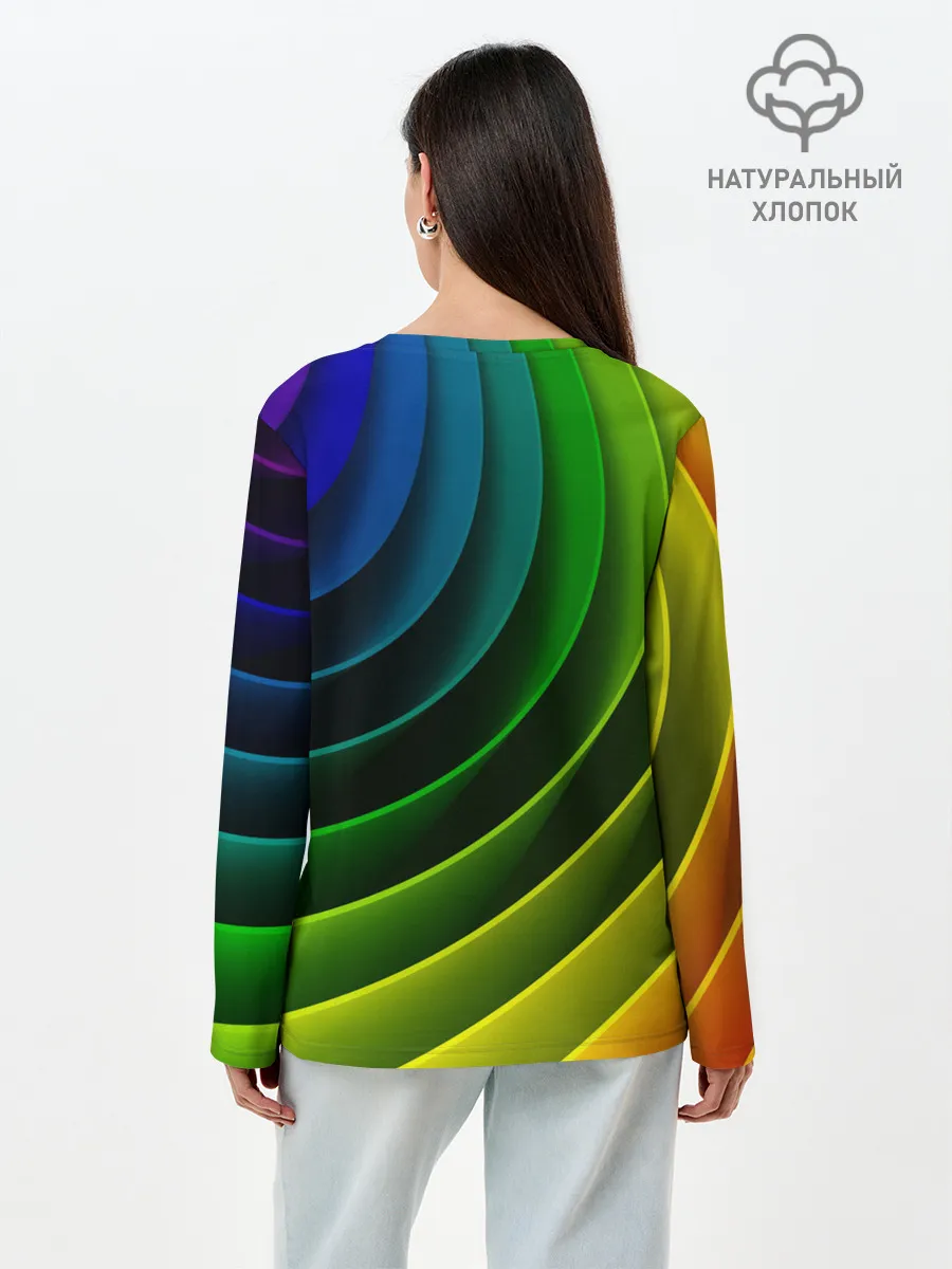 Лонгслив женский. Хлопок / Color